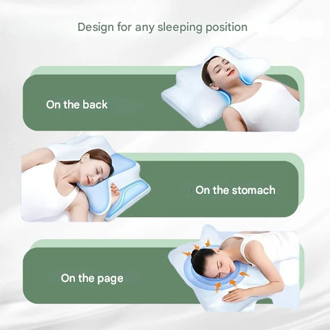 Glevato | Orthopedic Pillow | Ergonomic Support for Neck and Back | Memory Foam