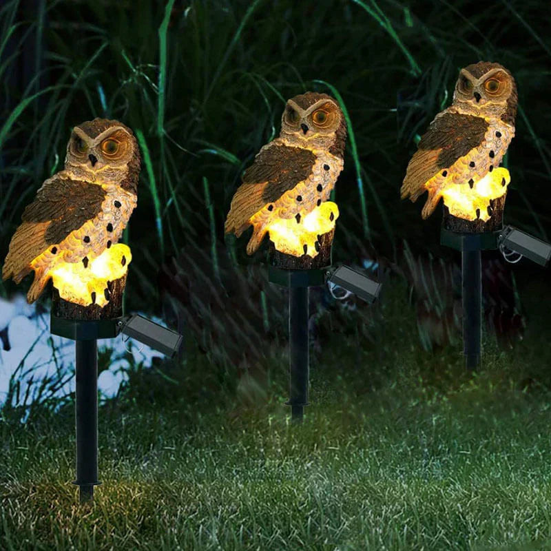 Glevato | Owl Garden Lamp with Solar Energy - OwlGlow