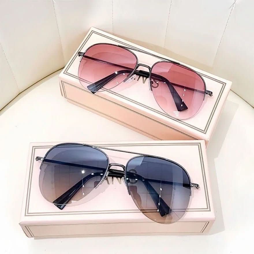 Glevato | Pilot sunglasses with color gradient and UV400 protection for men