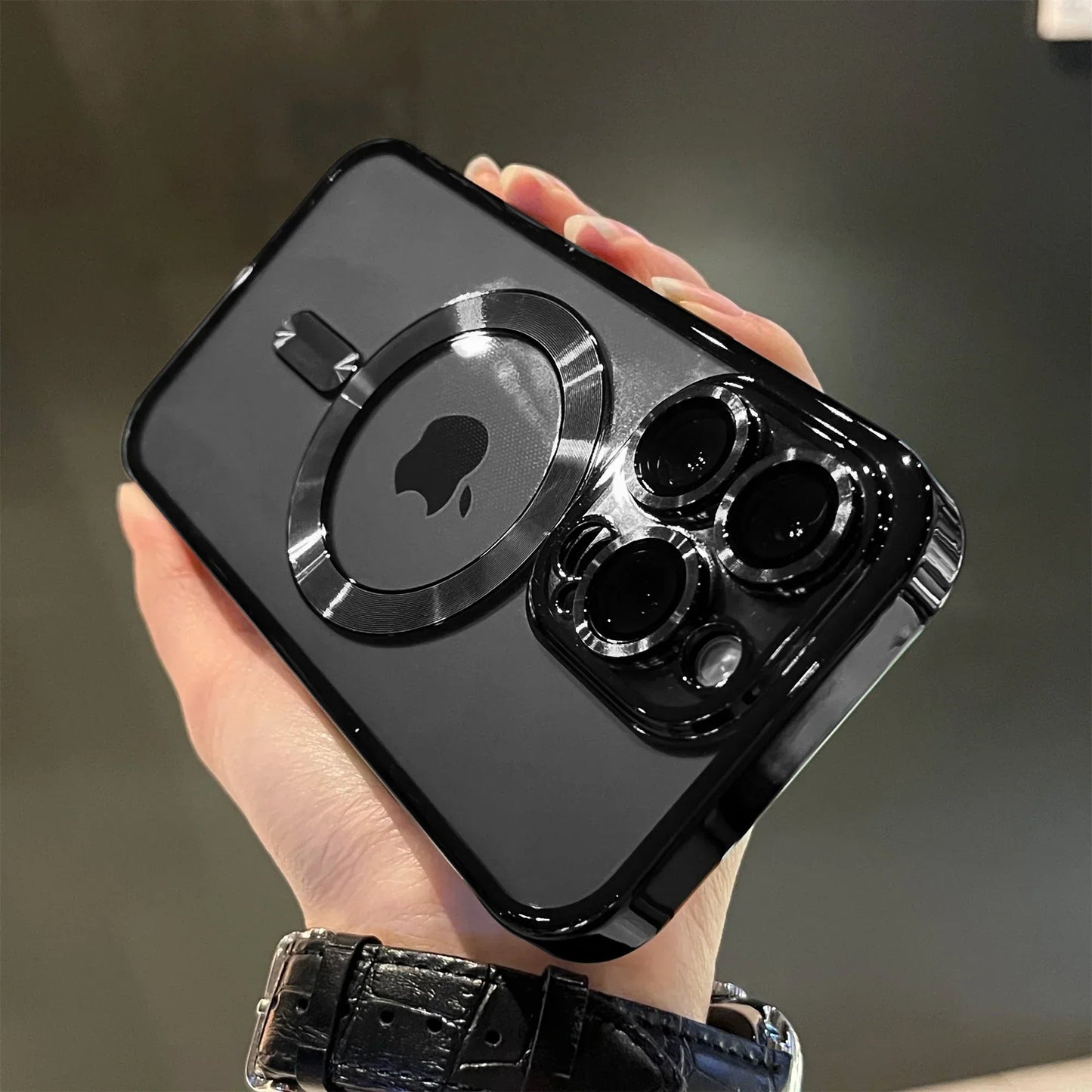 Glevato | Plating Clear Soft Magnetic Case for iPhone