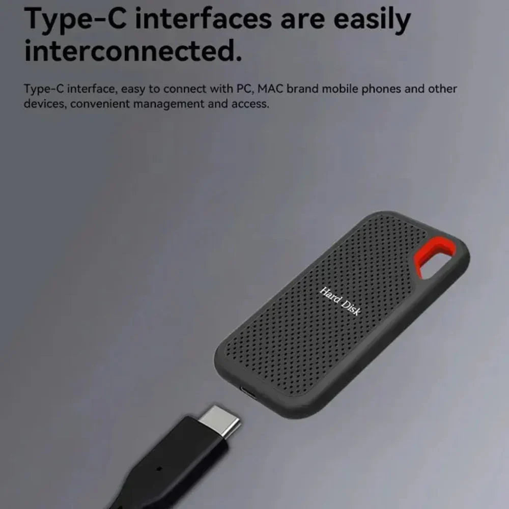 Glevato | Portable External SSD Drive High Speed Data Transfer Shockproof Storage