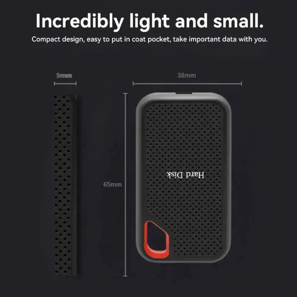 Glevato | Portable External SSD Drive High Speed Data Transfer Shockproof Storage