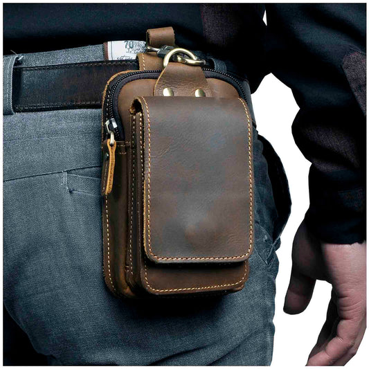 Glevato | Premium Leather Men's Waist Bag