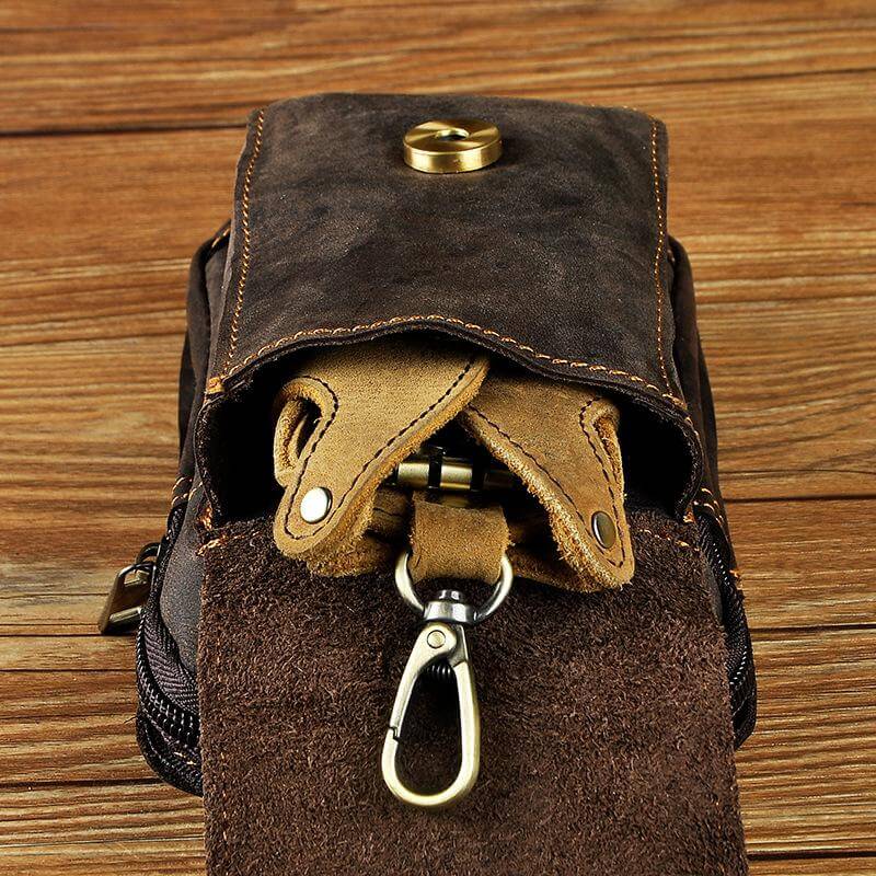 Glevato | Premium Leather Men's Waist Bag