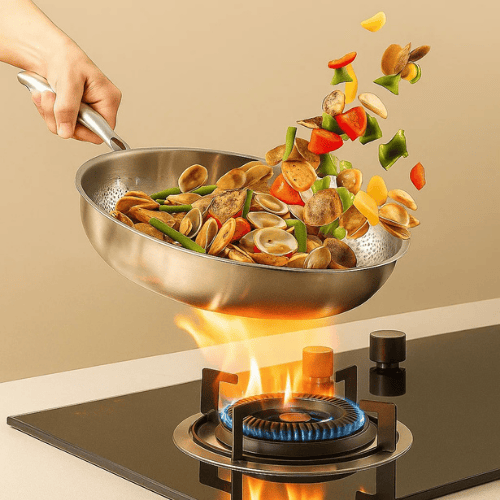 Glevato | PREMIUM PAN - High quality titanium pan without coating for all cooktops