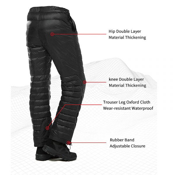 Glevato | Premium Thermal Down Pants | Extreme Warmth & Waterproof | S-XL