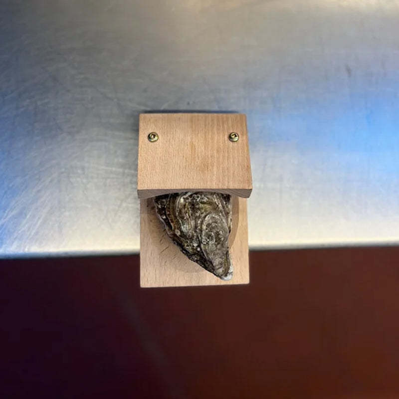 Glevato | Premium Wood Handle Oyster Shell Opener Clamp