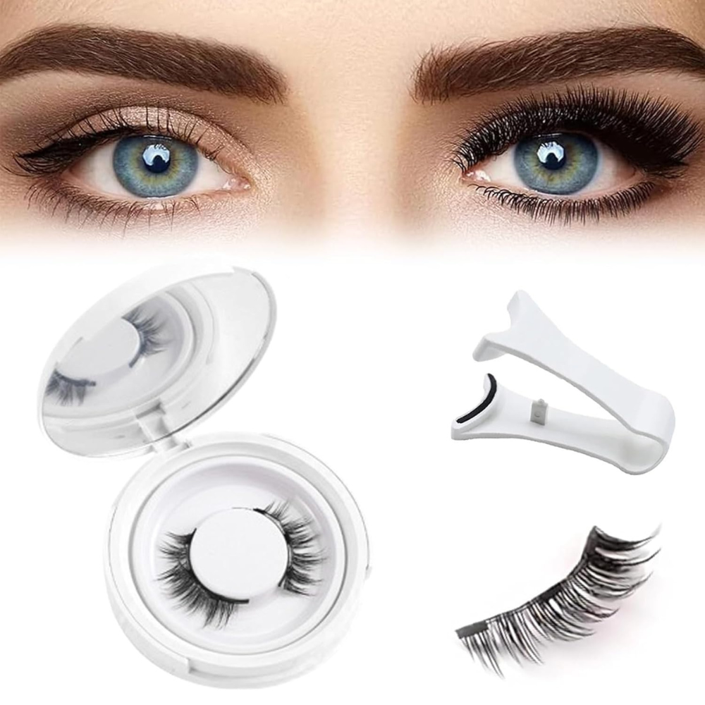 Glevato | Professional Magnetic Eyelash Set | Glue-Free & Reusable | 3D Volume Effect | Includes Precision Applicator | Wind & Water Resistant | Hypoallergenic