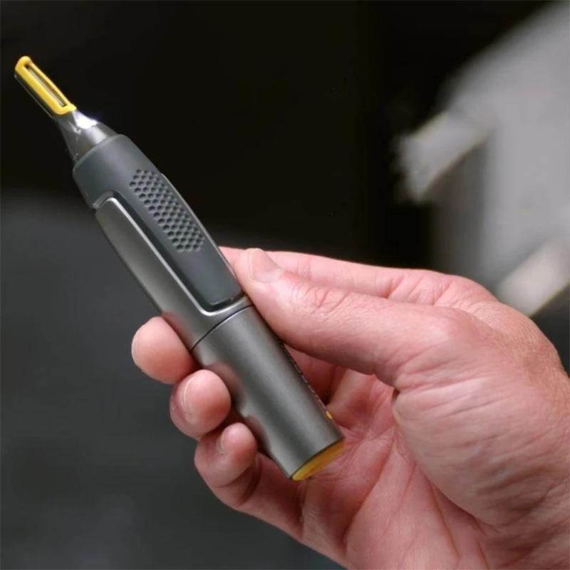 Glevato | Professional Ultra-Thin Precision Trimmer | Titanium Stainless Steel Blades | Integrated LED Light | Micro-Oscillation Technology | For Nose, Ears & Contours