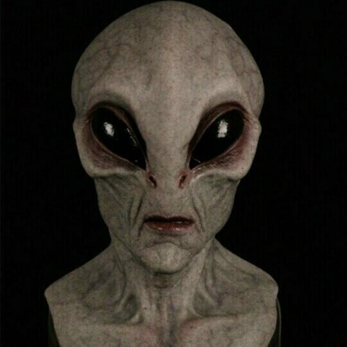 Glevato | Realistic Alien Mask – Latex and Silicone Halloween Mask for Cosplay and Parties