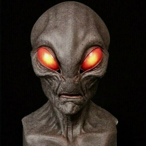 Glevato | Realistic Alien Mask – Latex and Silicone Halloween Mask for Cosplay and Parties