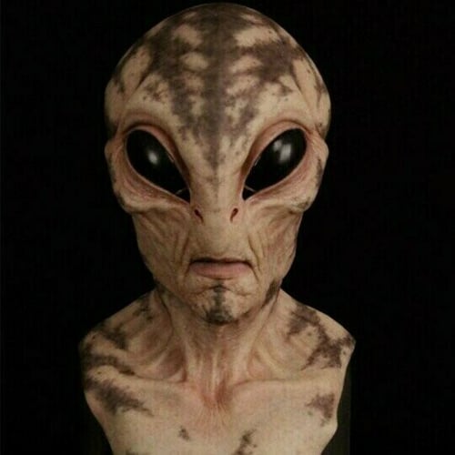 Glevato | Realistic Alien Mask – Latex and Silicone Halloween Mask for Cosplay and Parties