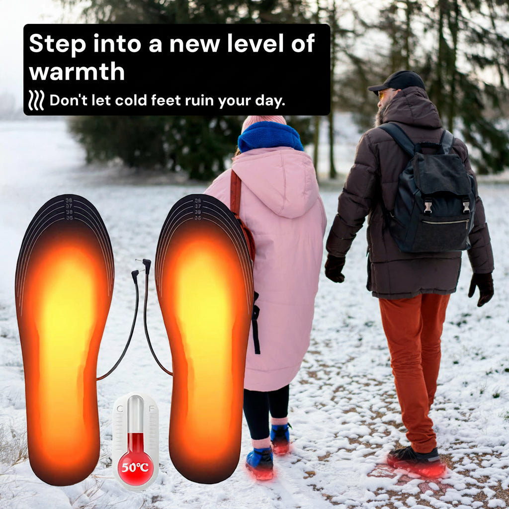 Glevato | Rechargeable Heated Insoles UK – Best Thermal Shoe Inserts for Boots, Work Boots & Everyday Winter Comfort
