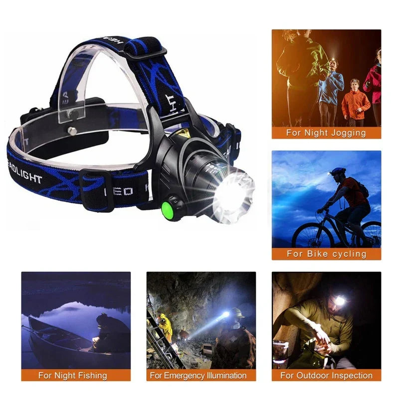 Glevato | Rechargeable LED Headlamp with Zoom Function