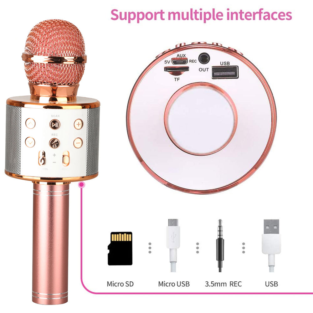 Glevato | Rechargeable Wireless Bluetooth Karaoke Microphone