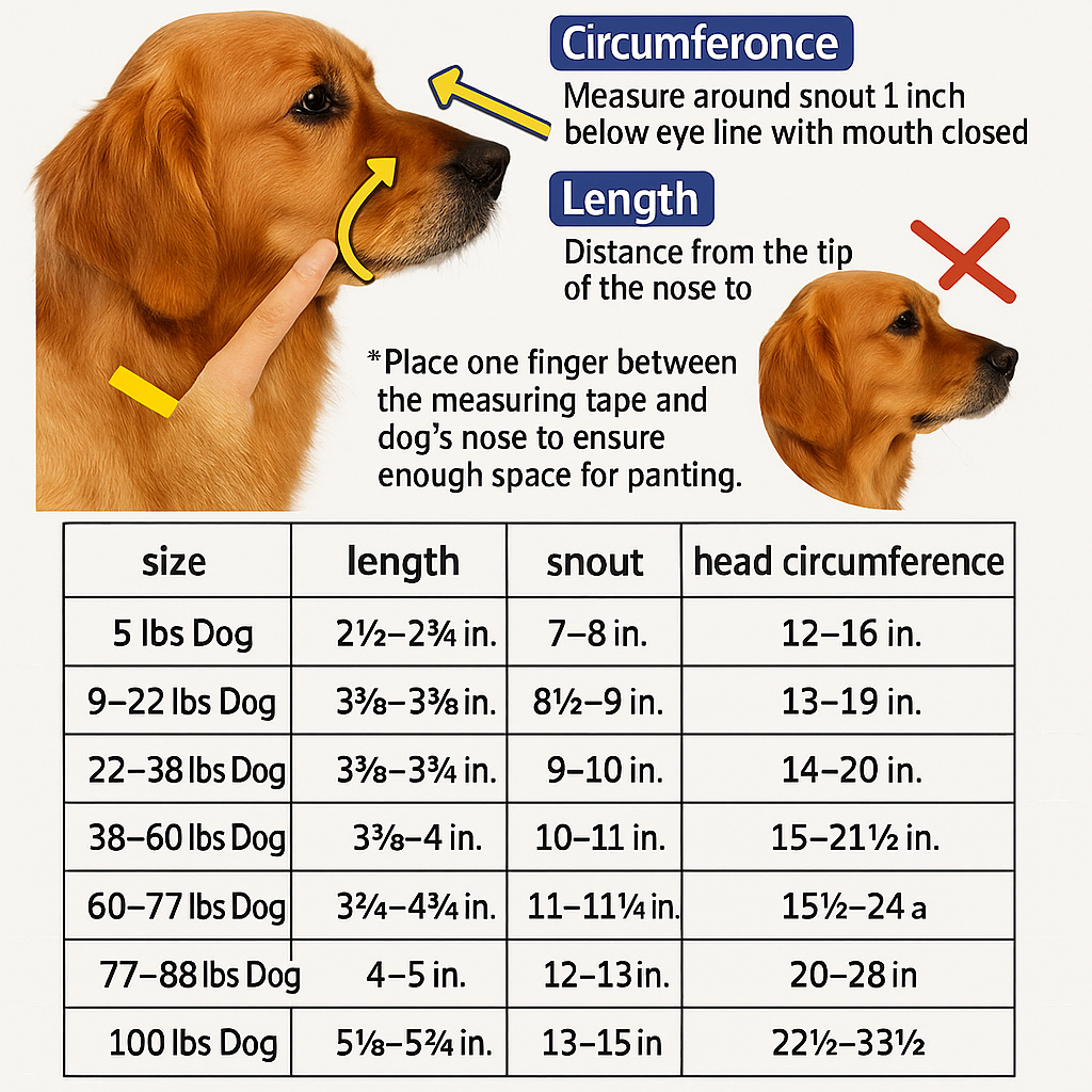 Glevato | Reflective Dog Muzzle - Water-Friendly & Breathable