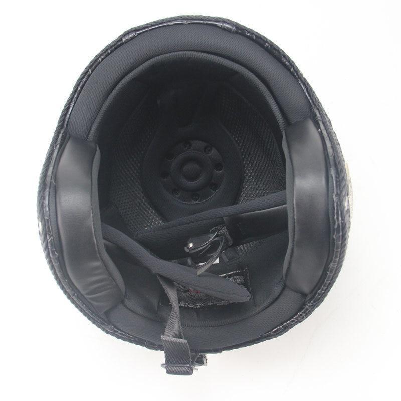 Glevato | Retro Vintage Motorcycle Helmet Open Face With Goggle Mask