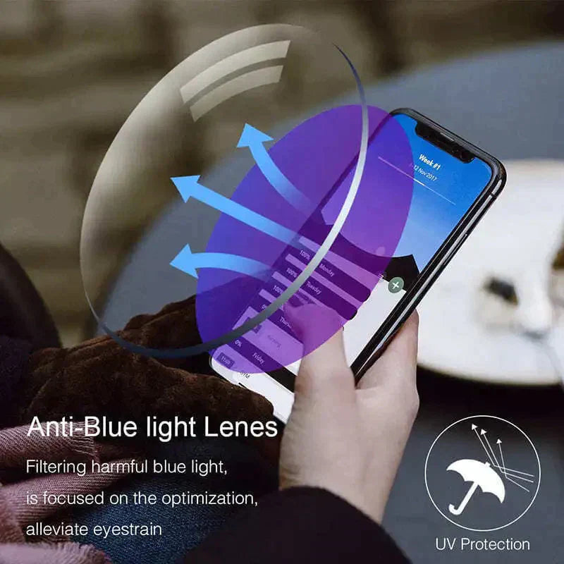 Glevato | Sapphire High Hardness Anti-Blue Light Wide and Near Reading Glasses Sunglasses