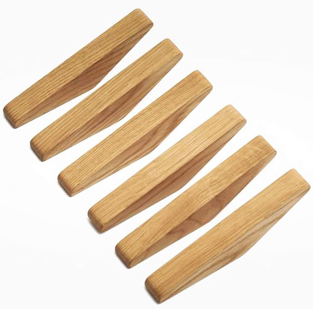 Glevato | Scandi Set of 6 Wooden Coat Hooks