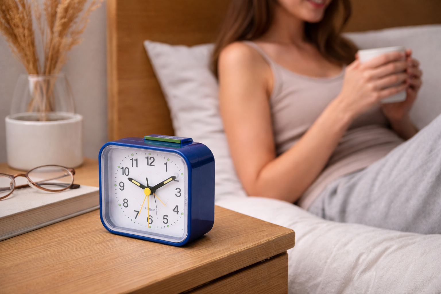 Glevato | Silent & Peaceful Alarm Clock – Non-Ticking, Gentle Wake-Up Light, Snooze Function