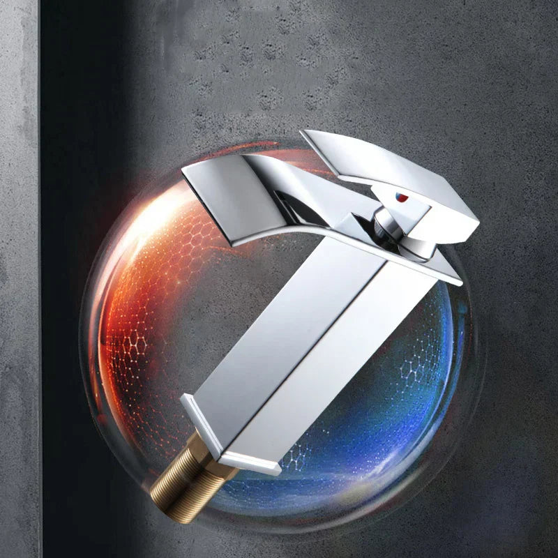 Glevato Sink Mixer Aqualis Noir | Stainless Steel | Hot & Cold Water | For Bathroom & Guest Toilet