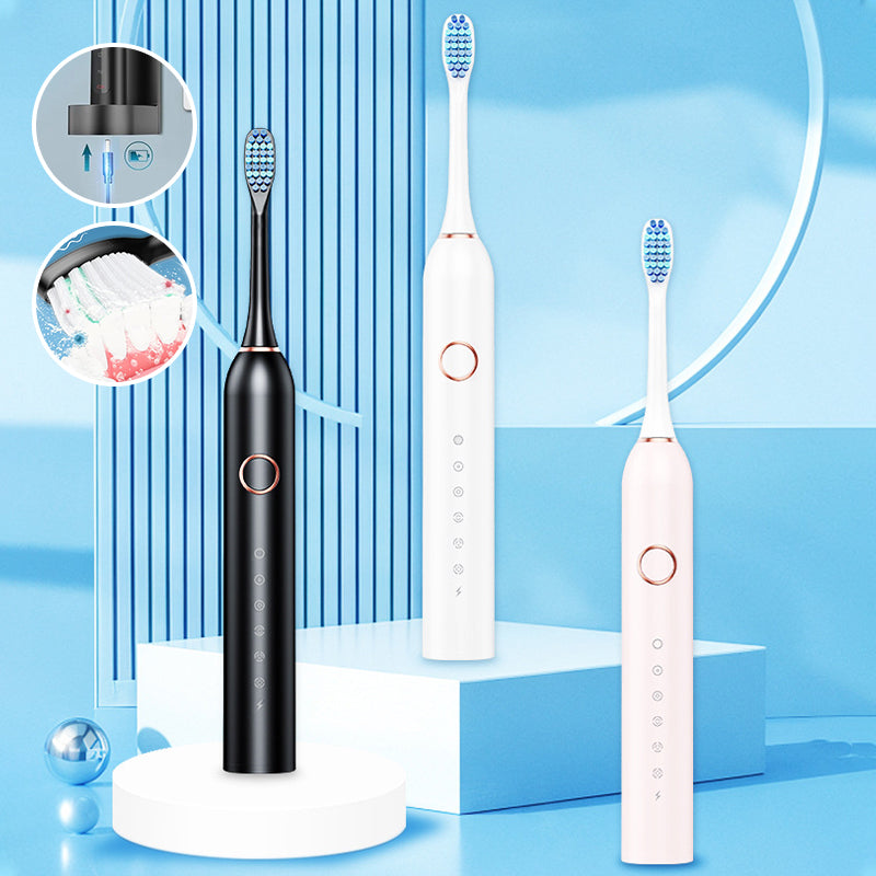 Glevato | Sonic Electric Toothbrush | 6 Modes & IPX7 Waterproof | White, Black, Pink