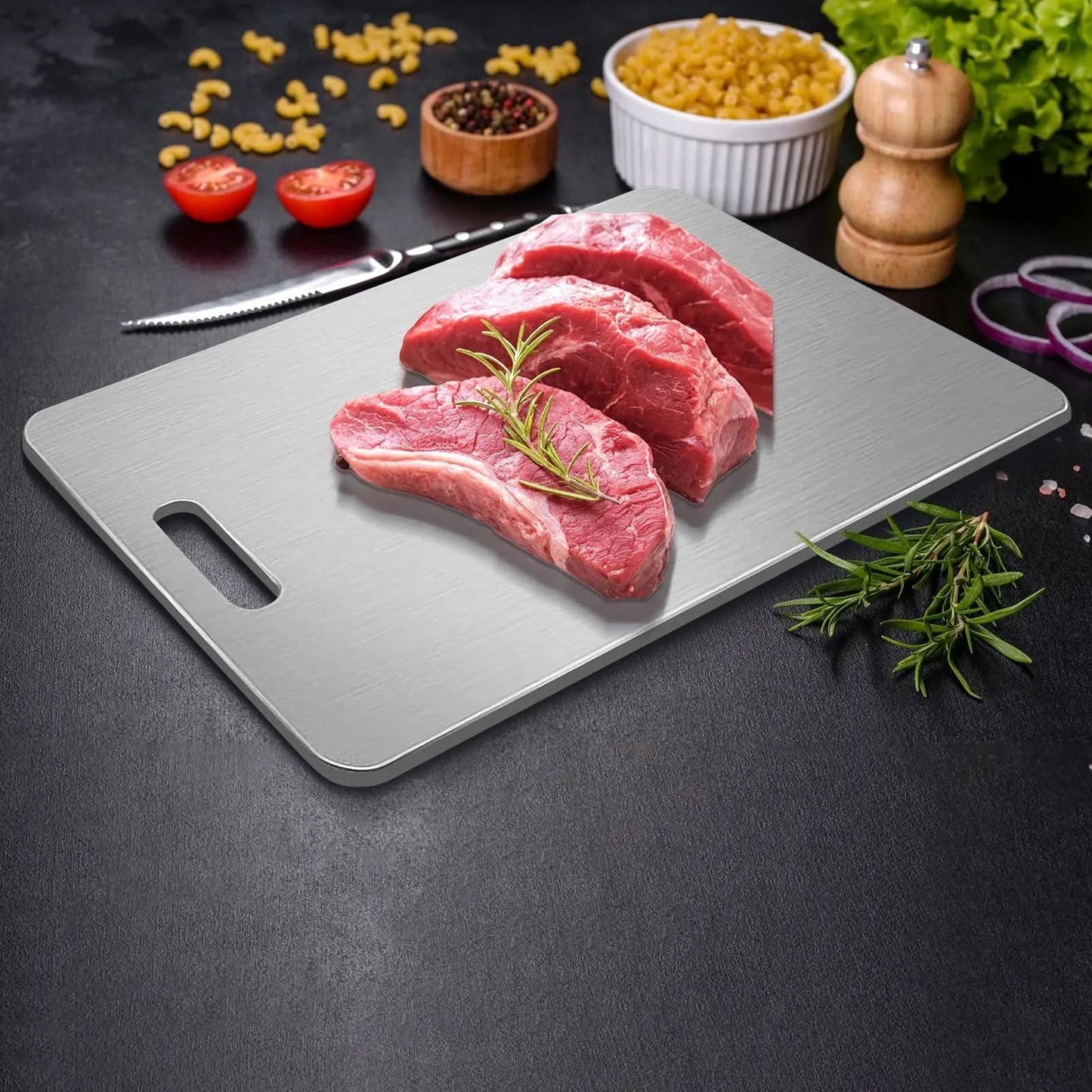 Glevato | Stainless Steel Cutting Board for Professionals & Home Cooks