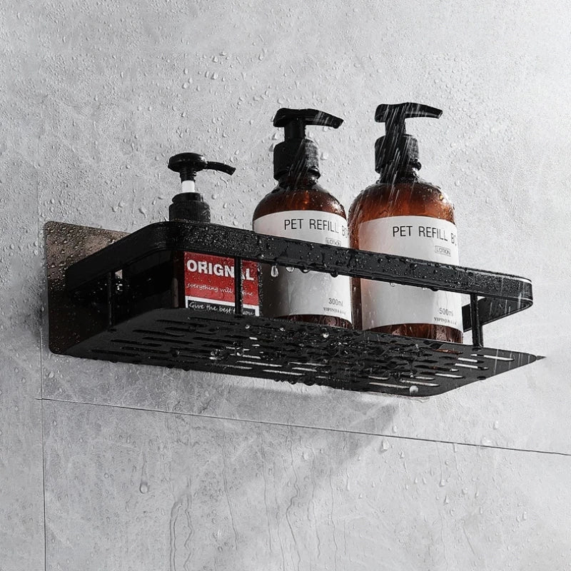 Glevato | Stylish and Practical No-Drill Shower Corner Shelf – Space-Saving Bathroom Storage Rack