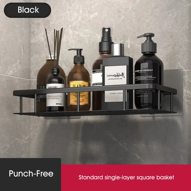 Glevato | Stylish and Practical No-Drill Shower Corner Shelf – Space-Saving Bathroom Storage Rack
