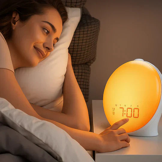 Glevato | Sunrise Alarm Clock | Natural Wake-Up Light with Ambient Lighting for Deep Sleepers & Dark Mornings