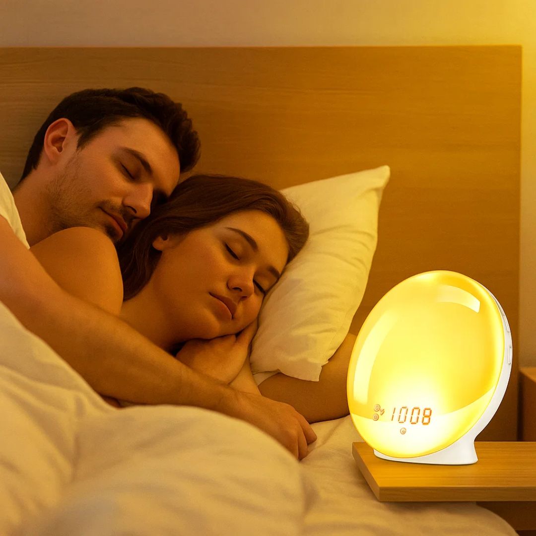 Glevato | Sunrise Alarm Clock | Natural Wake-Up Light with Ambient Lighting for Deep Sleepers & Dark Mornings
