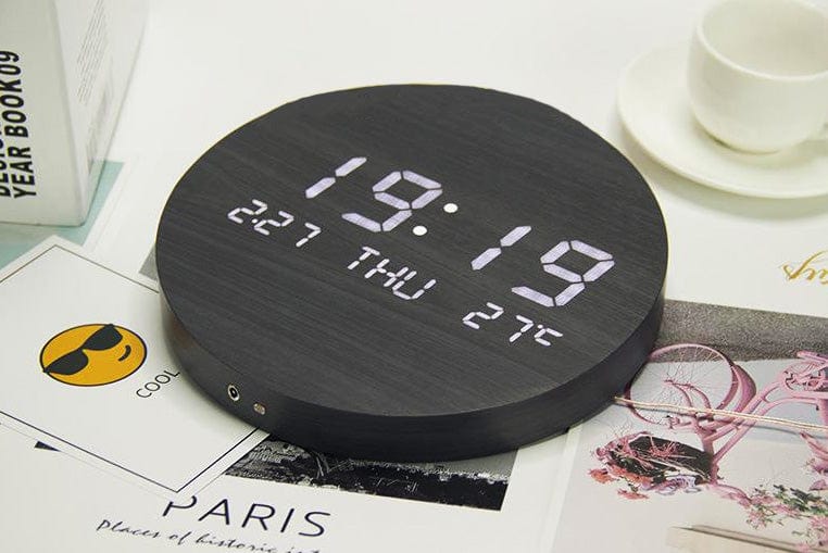 Glevato | Svenna Digital Wall Clock | Scandinavian Minimalist Design