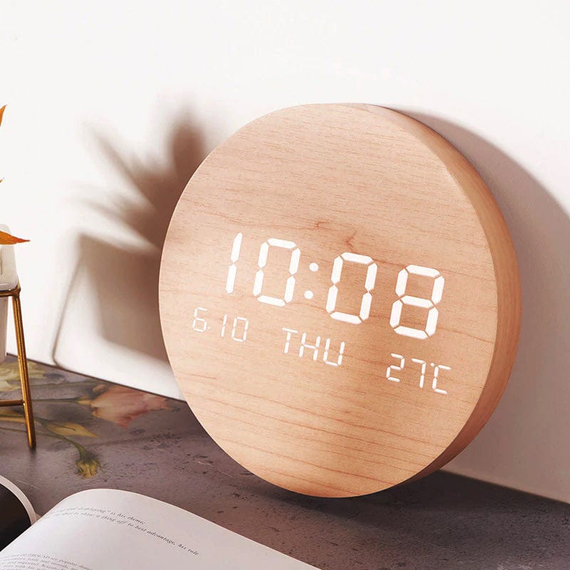 Glevato | Svenna Digital Wall Clock | Scandinavian Minimalist Design