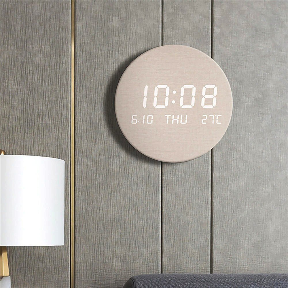 Glevato | Svenna Digital Wall Clock | Scandinavian Minimalist Design