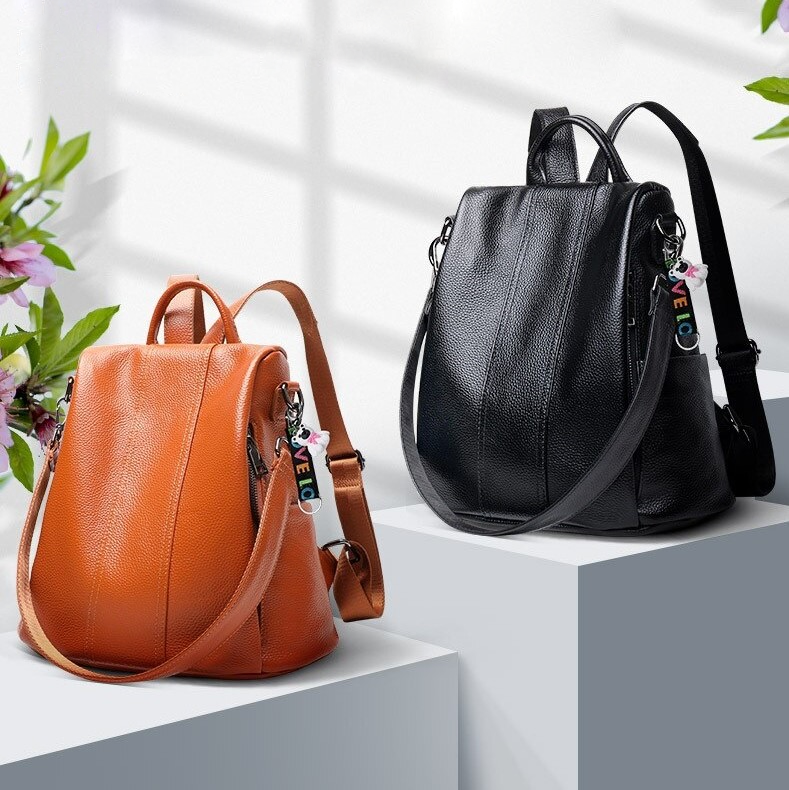 Glevato | Theft-Proof Leather Backpack