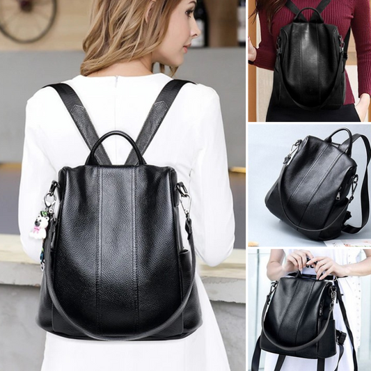 Glevato | Theft-Proof Leather Backpack
