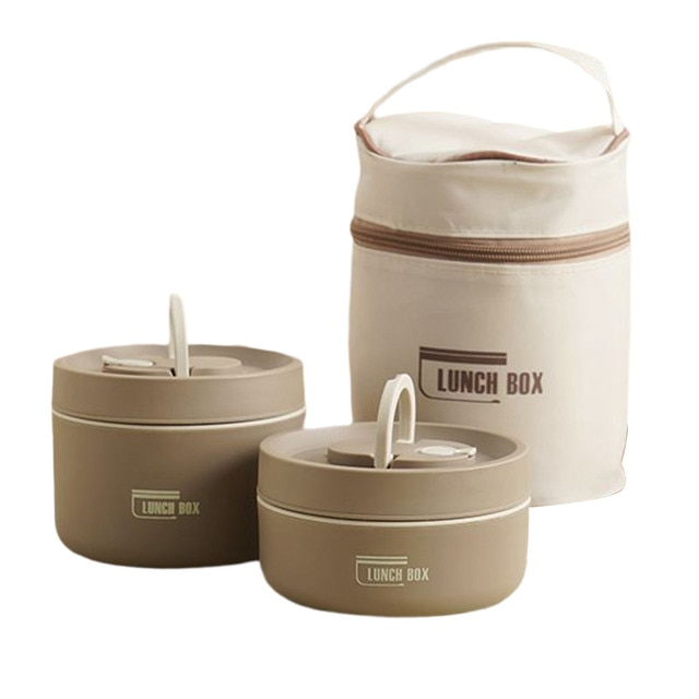 Glevato | ThermoBox Multi-Layered Insulated Lunchbox with FREE Carry Bag
