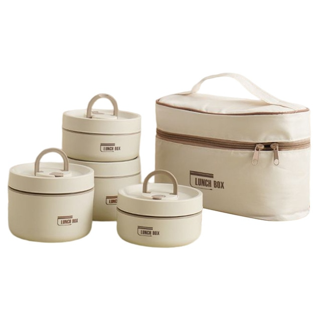 Glevato | ThermoBox Multi-Layered Insulated Lunchbox with FREE Carry Bag
