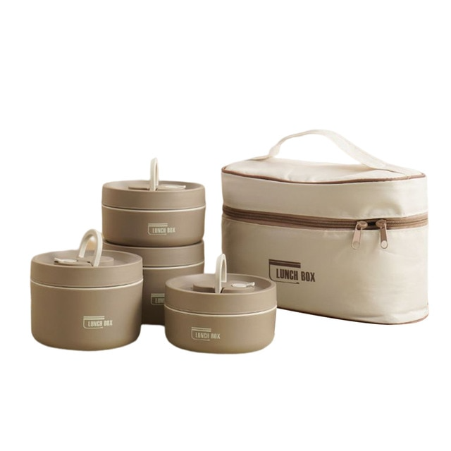Glevato | ThermoBox Multi-Layered Insulated Lunchbox with FREE Carry Bag