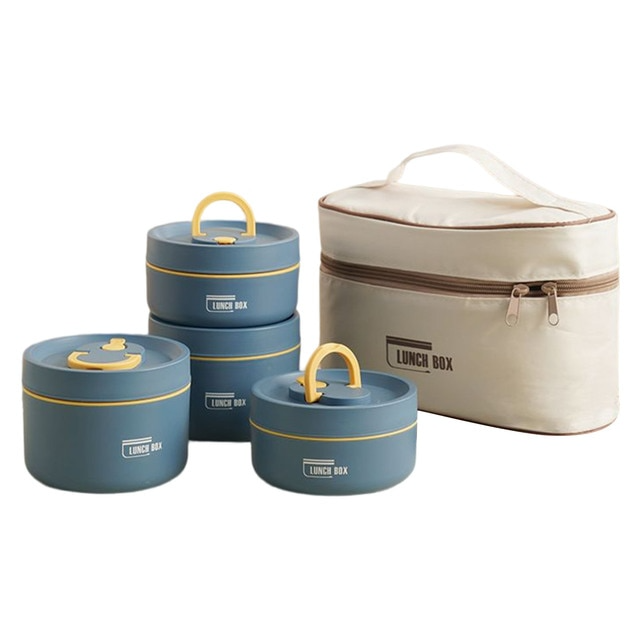 Glevato | ThermoBox Multi-Layered Insulated Lunchbox with FREE Carry Bag