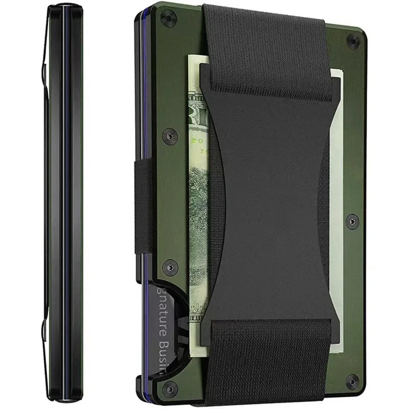 Glevato | Titanium Matte Cobalt Cardholder – Slim & Stylish RFID Wallet for Men & Women