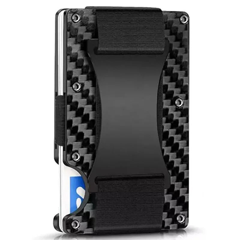 Glevato | Titanium Matte Cobalt Cardholder – Slim & Stylish RFID Wallet for Men & Women
