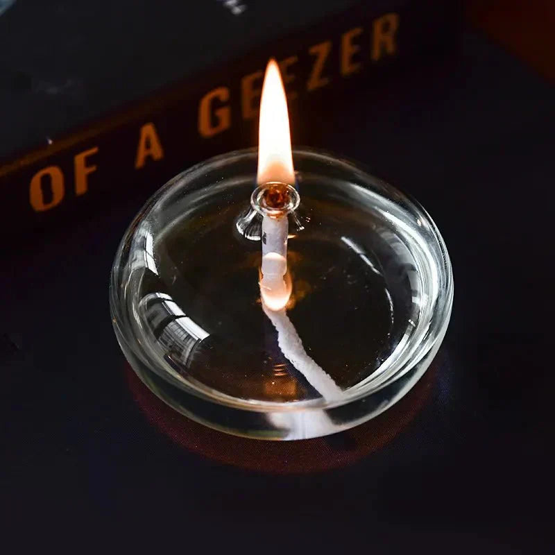 Glevato | Transparent Oil Lamp Made of Glass as Candle Holder