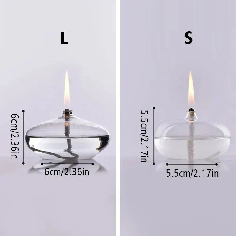 Glevato | Transparent Oil Lamp Made of Glass as Candle Holder