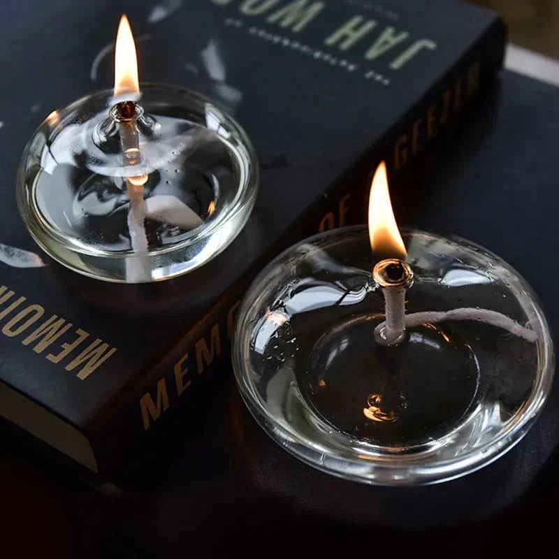 Glevato | Transparent Oil Lamp Made of Glass as Candle Holder