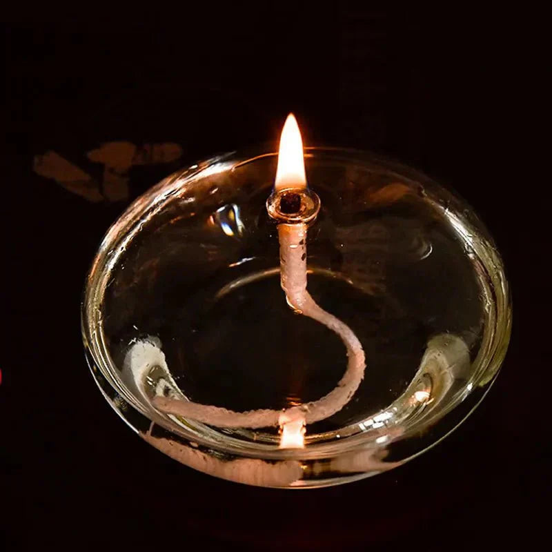 Glevato | Transparent Oil Lamp Made of Glass as Candle Holder