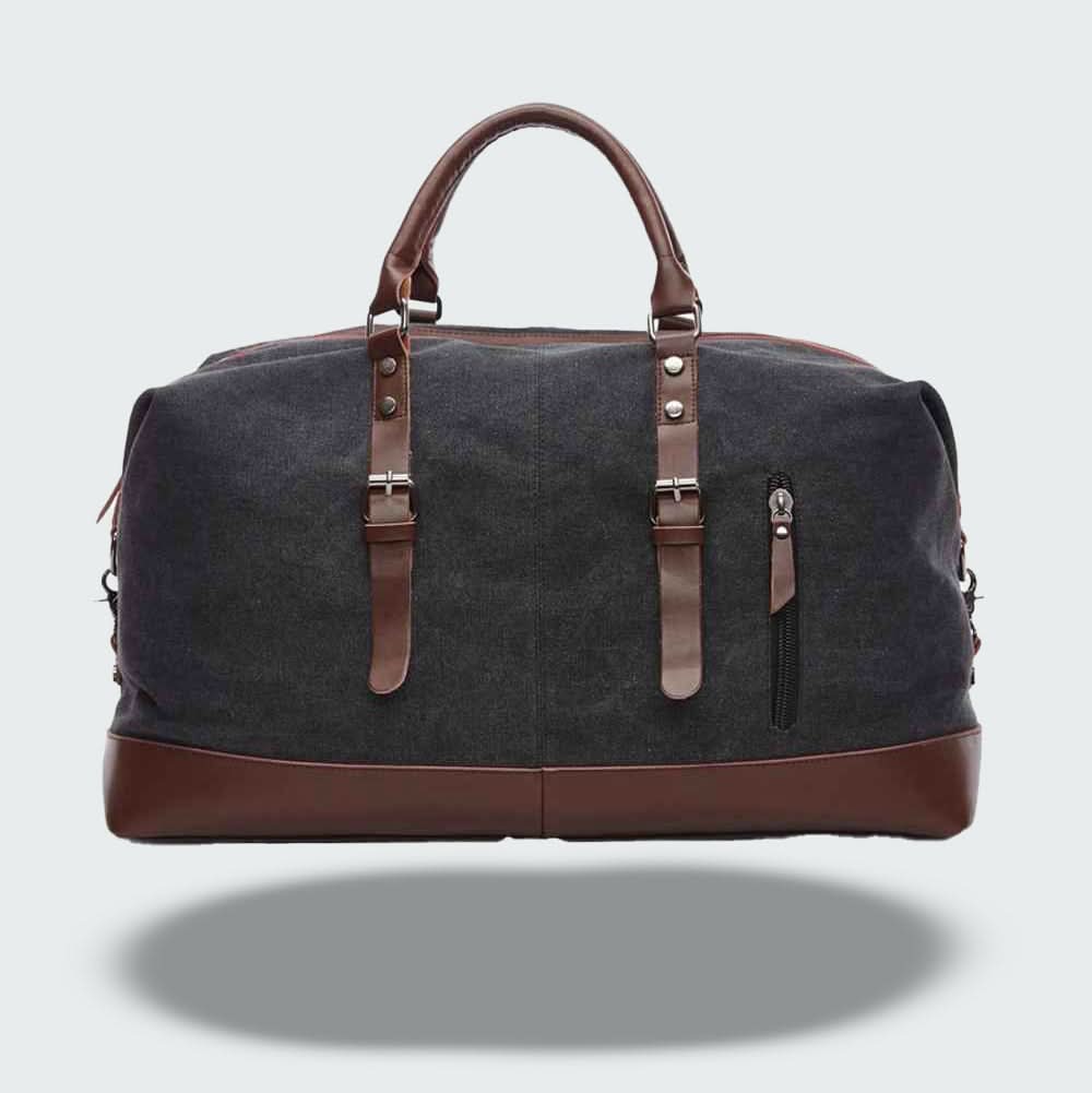 Glevato | Travel Duffle Bag in Waxed Canvas – Durable and Waterproof with Leather Details