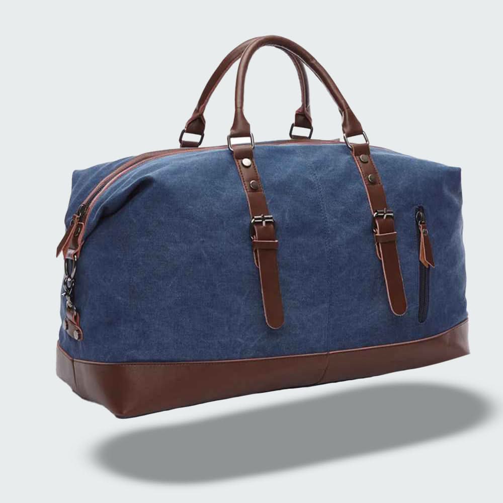 Glevato | Travel Duffle Bag in Waxed Canvas – Durable and Waterproof with Leather Details