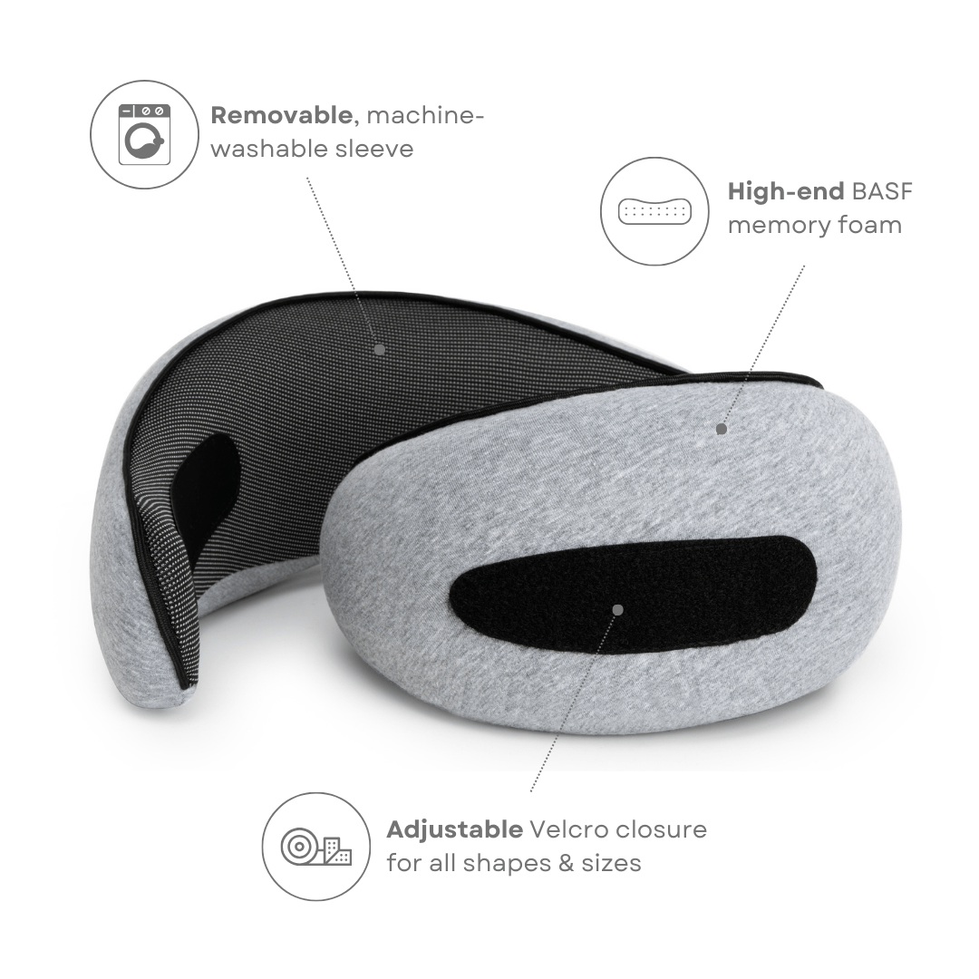 Glevato | TRAVELNEST – Ergonomic Travel Pillow for Neck Support
