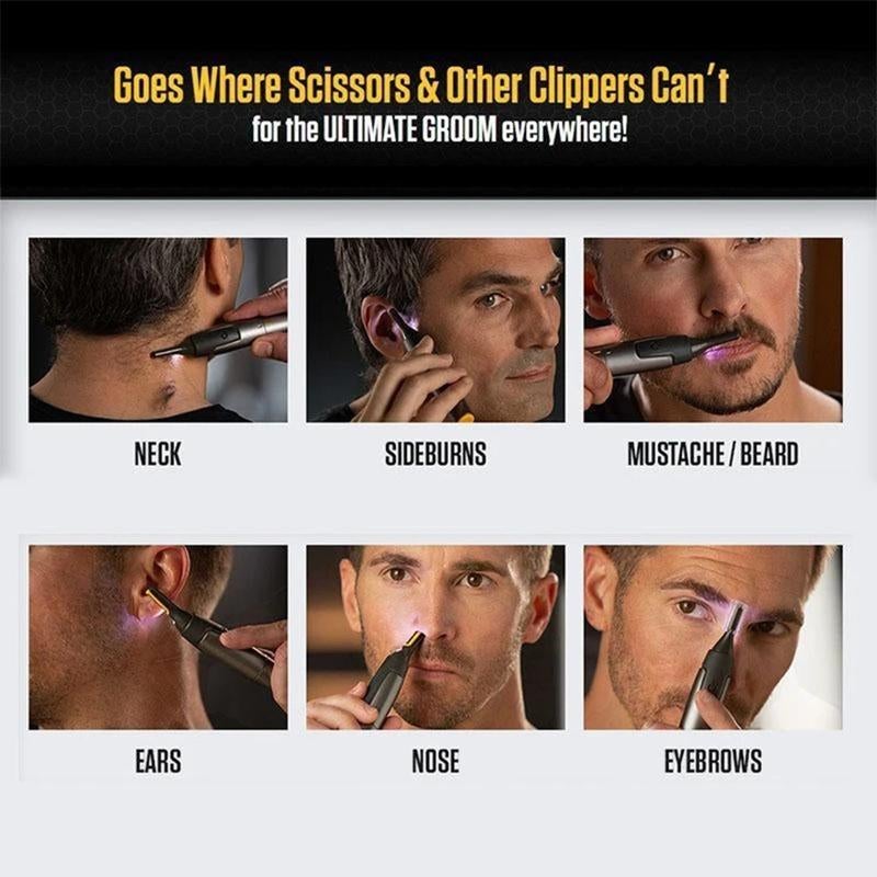 Glevato | Ultra-Thin Precision Trimmer – Professional Grooming for Beard, Nose & Eyebrows